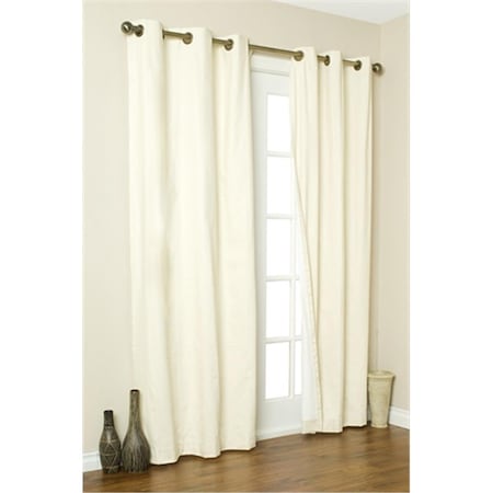 Escenografia Thermalogic Insulated Solid Color Grommet Top Curtain Panel Pairs 72 in., Natural ES3363027